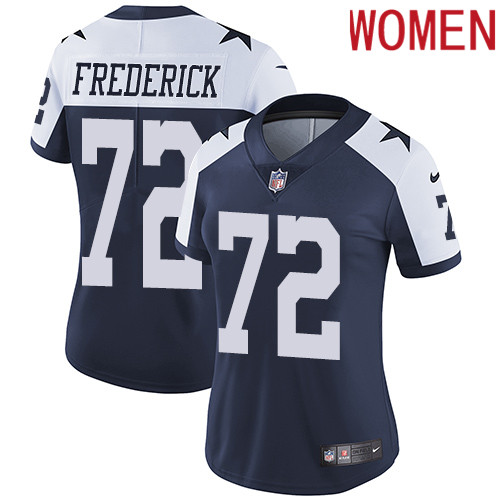 2019 Women Dallas Cowboys #72 Frederick blue Nike Vapor Untouchable Limited NFL Jersey style 2->women nfl jersey->Women Jersey